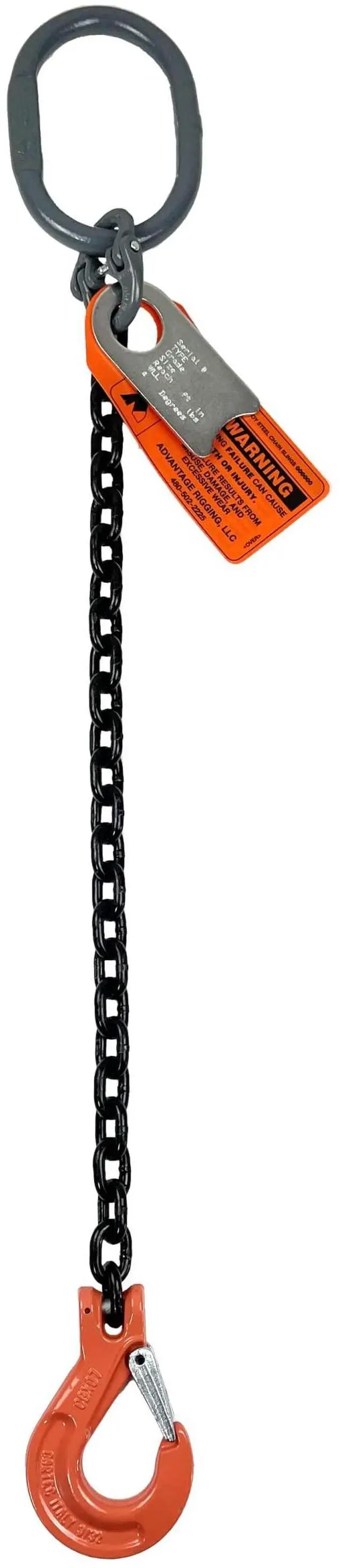 Main image of Chain Sling - 3/8" x 5' Single Leg with Sling Hook - Grade 100
