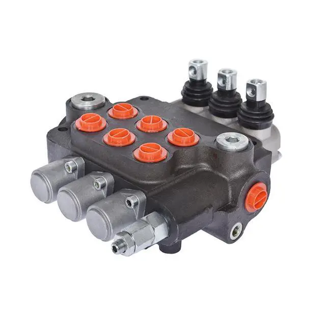 Alt view image 2 of 6 - ALL-CARB Hydraulic Valve 3 Spool Hydraulic Directional Control Valve Double Acting Control Valve 21GPM 3625PSI SAE Ports