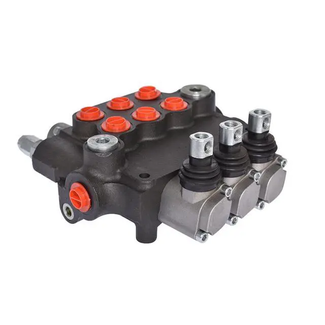Alt view image 3 of 6 - ALL-CARB Hydraulic Valve 3 Spool Hydraulic Directional Control Valve Double Acting Control Valve 21GPM 3625PSI SAE Ports