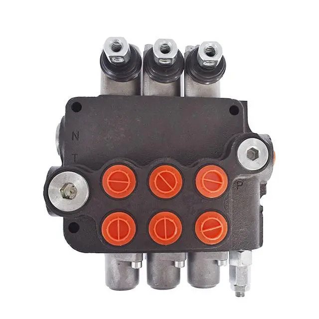 Alt view image 4 of 6 - ALL-CARB Hydraulic Valve 3 Spool Hydraulic Directional Control Valve Double Acting Control Valve 21GPM 3625PSI SAE Ports