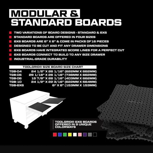 Alt view image 5 of 6 - Standard Tool Organizer Boards - Modular Wall Panel & Socket Organizer for Tools, Tool Kits & Home Improvement - 29 1/16" X 26 1/16" 2PK