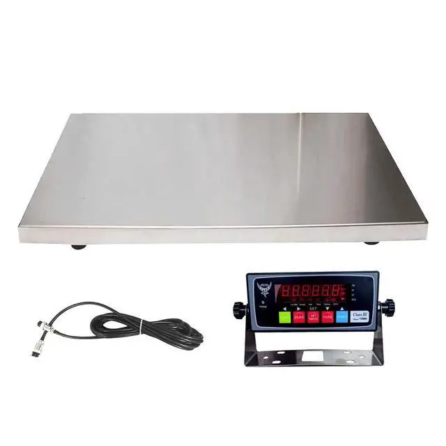 Alt view image 3 of 6 - 700lbs Vet Animal Scale/Livestock Scale, Digital Weighing Equipment for Small to Medium Sized Animals Calf/Goat/Sheep/Pigs/Dogs/Cat or Pets (38"x20"x2")