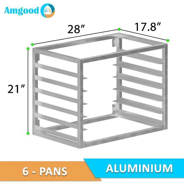 Alt view image 3 of 6 - Wall Mounted Sheet/Bun Pan Rack - 28" x 18" x 21". Fits 6 Full-Size Sheet Pans. NSF
