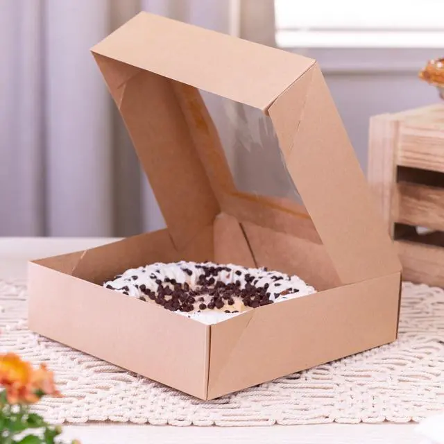 Alt view image 4 of 4 - SCT Kraft Window Bakery Boxes, 9 x 9 x 2.5, Brown, Paper, 200/Carton
