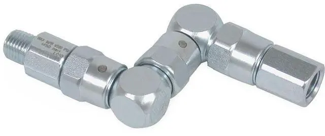 Main image of 202577 - Zinc-Plated Steel Z-Swivel w/Leather Packings, 1/4" NPT(F) x 1/4" NPT(M)