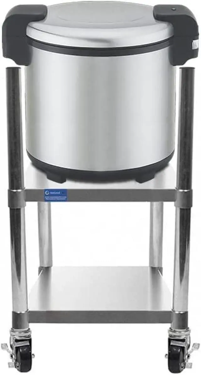 Alt view image 5 of 5 - Commercial Stainless Steel Rice Warmer Cart Stand with Wheels 14" x 14" Mobile Utility Stand for Kitchens & Restaurants | Heavy-Duty Design