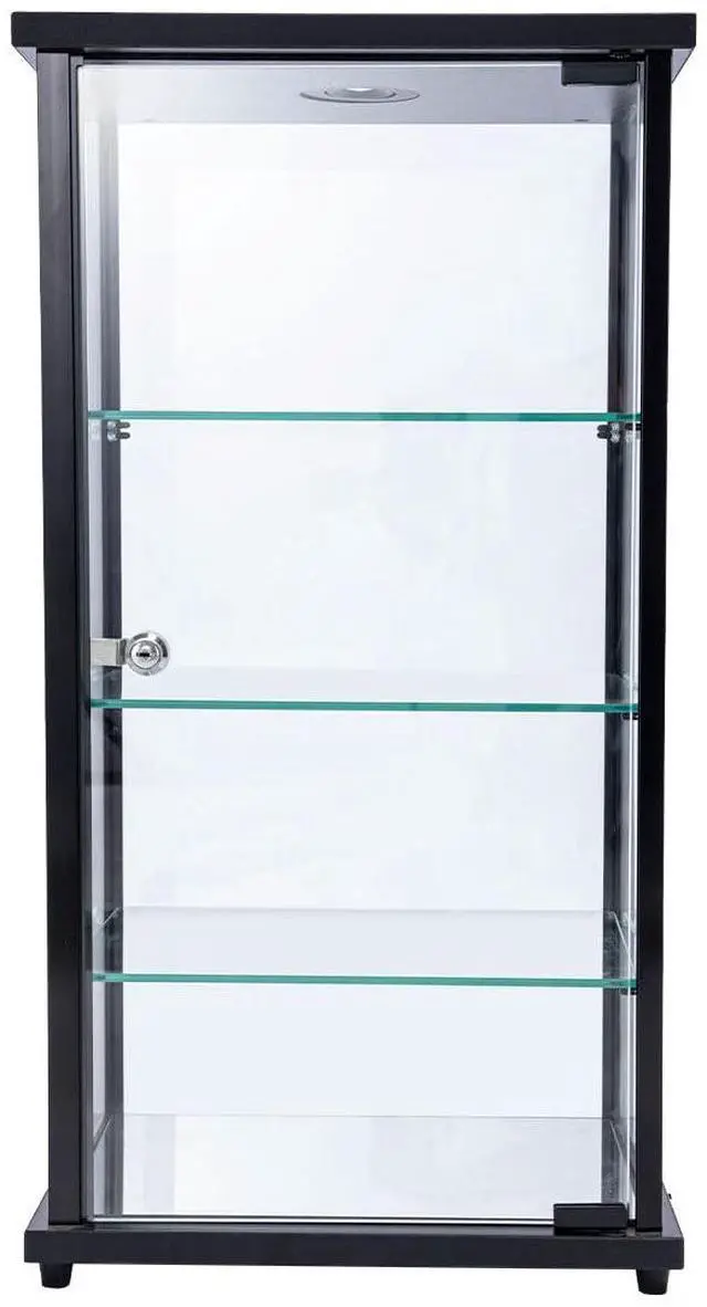 Main image of Infinity Countertop Glass Display Case (Ready to Assemble) - 12-1/4"W x 14-1/4"D x 27-1/4"H - Showcase Cabinet Bookcase with Lock, Perfect for Displaying Smaller Items