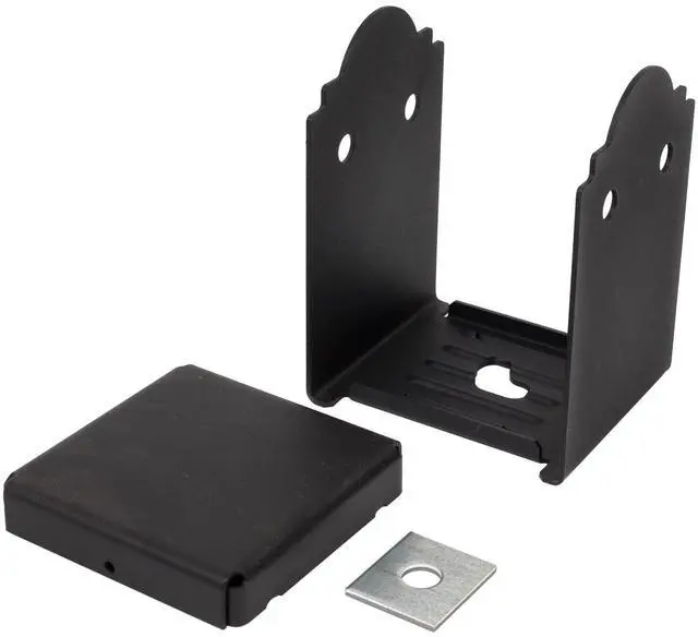 Main image of APB66 Outdoor Accents® Mission Collection® ZMAX®, Black Powder-Coated Post Base for 6x6 (Pack of 6)