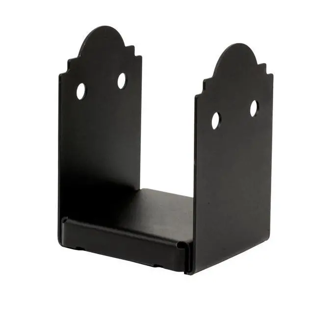Alt view image 2 of 6 - APB66 Outdoor Accents® Mission Collection® ZMAX®, Black Powder-Coated Post Base for 6x6 (Pack of 6)