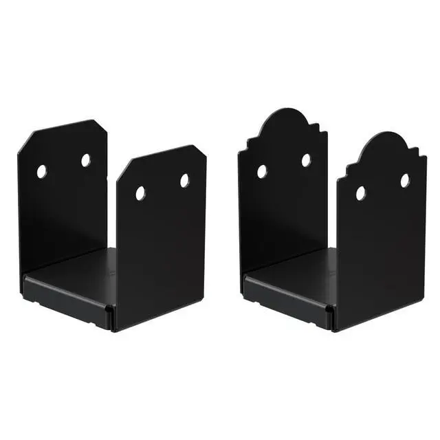 Alt view image 3 of 6 - APB66 Outdoor Accents® Mission Collection® ZMAX®, Black Powder-Coated Post Base for 6x6 (Pack of 6)