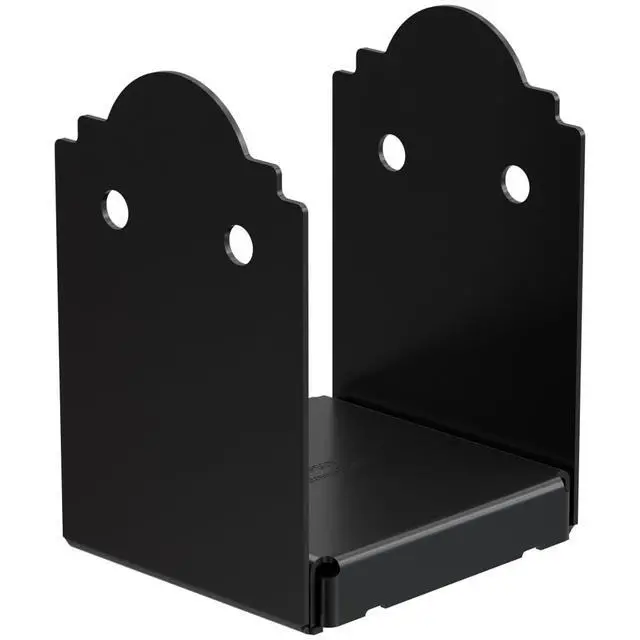 Alt view image 4 of 6 - APB66 Outdoor Accents® Mission Collection® ZMAX®, Black Powder-Coated Post Base for 6x6 (Pack of 6)