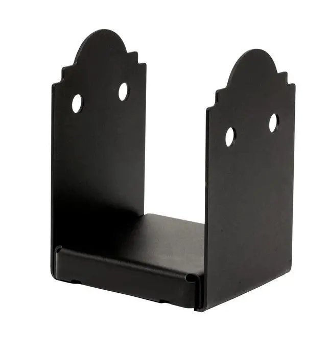 Alt view image 5 of 6 - APB66 Outdoor Accents® Mission Collection® ZMAX®, Black Powder-Coated Post Base for 6x6 (Pack of 6)