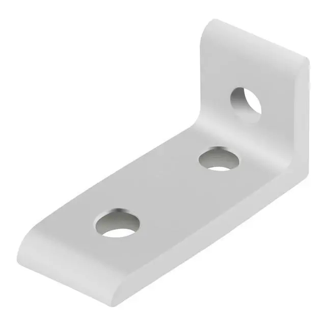 Alt view image 2 of 6 - 8020, 4176, 10 Series, Aluminum 3 Hole Inside Corner Bracket 90 Degree Angle Bracket for T Slot Extruded Aluminum Extrusion (Clear Anodize, 25 Pack)
