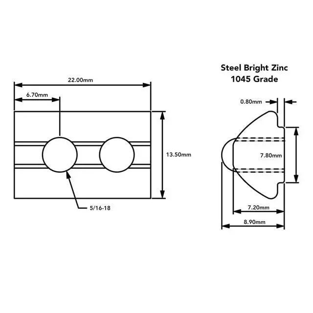 Alt view image 3 of 6 - 8020, 13040, 15 40 Series 5/16-18 Steel Self Aligning Roll in T-Nut with Ball Spring - T Slot Accessories for Aluminum Extrusion - Hardware Nuts (100 Pack)