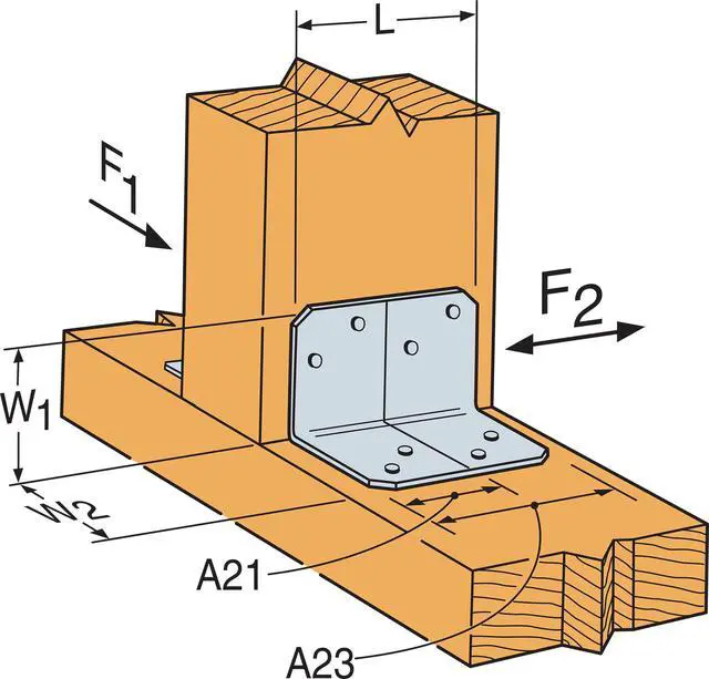 Alt view image 3 of 5 - A21 2 in. x 1-1/2 in. x 1-3/8 in. Galvanized Angle (Single Unit)