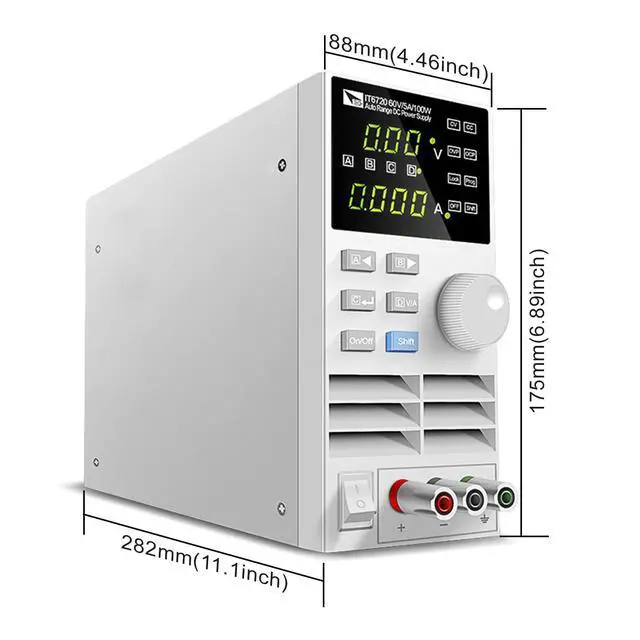 Alt view image 6 of 6 - Variable DC Power Supply 60V/5A/100W Adjustable Lab Bench Power Supply IT6720