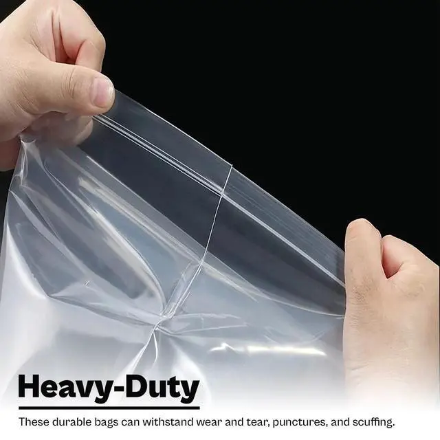 Alt view image 5 of 6 - PSBM 1000 Count 4 Mil 10 Inch x 13 Inch, White Block Reclosable Poly Bags, With Write-On Block, Clear Zip Plastic Bag, Lock Seal Zipper For Packing, Storing, Organizing & Shipping Products