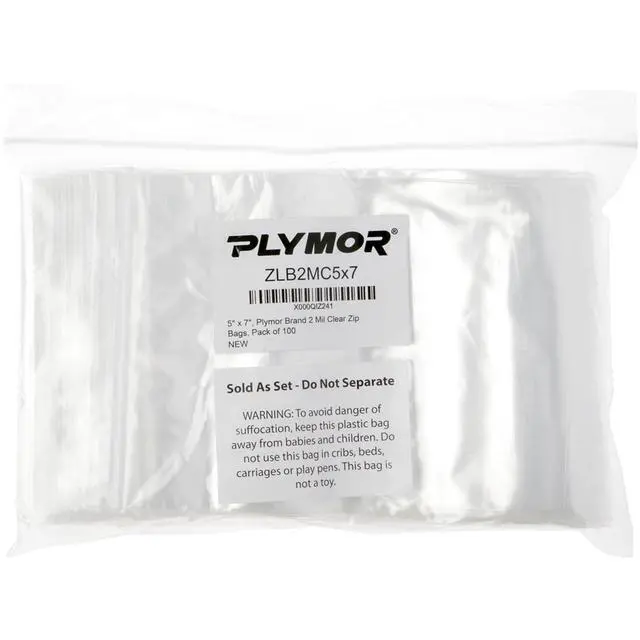 Alt view image 3 of 4 - 5" x 7" (Case of 4,000), 2 Mil Zipper Reclosable Plastic Bags
