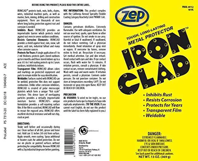 Alt view image 3 of 6 - Ironclad High Temp Corrosion Inhibitor - 13 oz (Case of 12) 15201 - Dry Lubricant Film