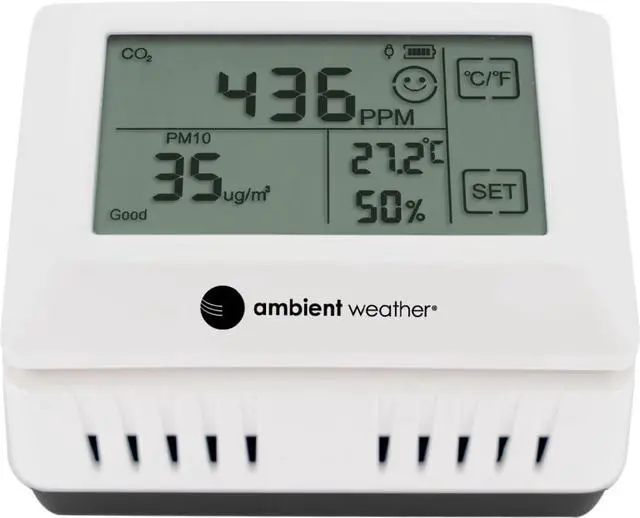 Main image of AQIN Pro Wireless Indoor Air Quality Index with PM1, PM2.5, PM4, PM10 and CO2 Particulate Monitor