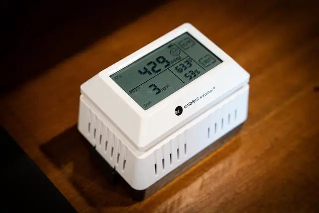 Alt view image 3 of 6 - AQIN Pro Wireless Indoor Air Quality Index with PM1, PM2.5, PM4, PM10 and CO2 Particulate Monitor