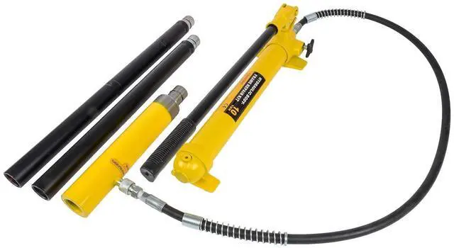 Alt view image 3 of 6 - 10 Ton Porta Power Kit - Hydraulic Ram with Pump Overload System, 5 1/8 Inch Stroke, 12 11/16 Inch Minimum Height, 17 5/8 Ounce Oil Capacity - Porta Power 10 Ton