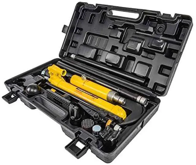 Alt view image 5 of 6 - 10 Ton Porta Power Kit - Hydraulic Ram with Pump Overload System, 5 1/8 Inch Stroke, 12 11/16 Inch Minimum Height, 17 5/8 Ounce Oil Capacity - Porta Power 10 Ton