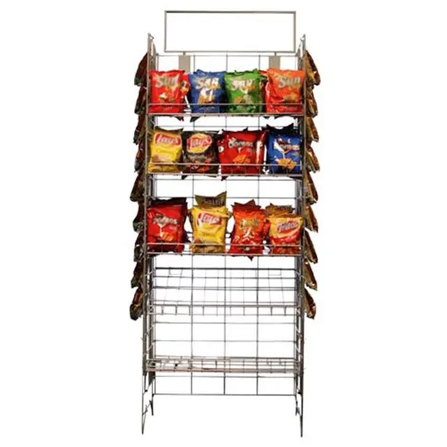 Alt view image 4 of 4 - Potato Chip Rack w/ 5 Shelves and 48 Clips