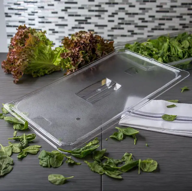 Alt view image 3 of 4 - StorPlus Handled Lid for Food Pan, Cover for Food Storage Containers, 20.75" x 12.88", 6 Count, Clear