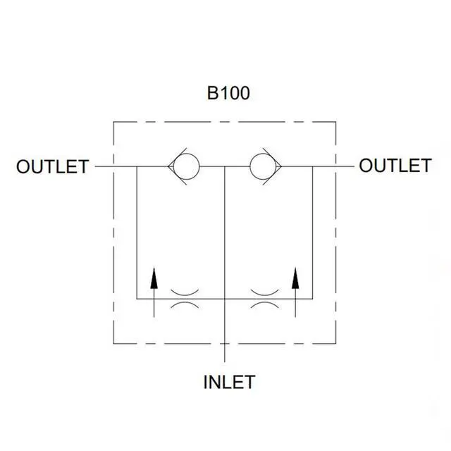 Alt view image 3 of 6 - Hydraulic Proportional Flow Divider Combiner Valve, 2-Way, 50:50, 16 GPM, 1/2 NPT