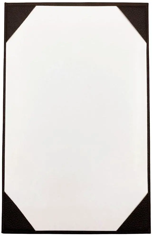 Main image of Menu Holders Made of Premium Faux Leather - Single Panel (10-Pack) s Single Page (Brown, 8.5" x 14")