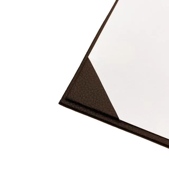 Alt view image 3 of 4 - Menu Holders Made of Premium Faux Leather - Single Panel (10-Pack) s Single Page (Brown, 8.5" x 14")
