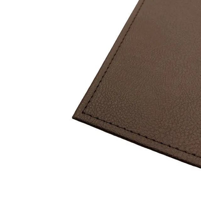 Alt view image 4 of 4 - Menu Holders Made of Premium Faux Leather - Single Panel (10-Pack) s Single Page (Brown, 8.5" x 14")