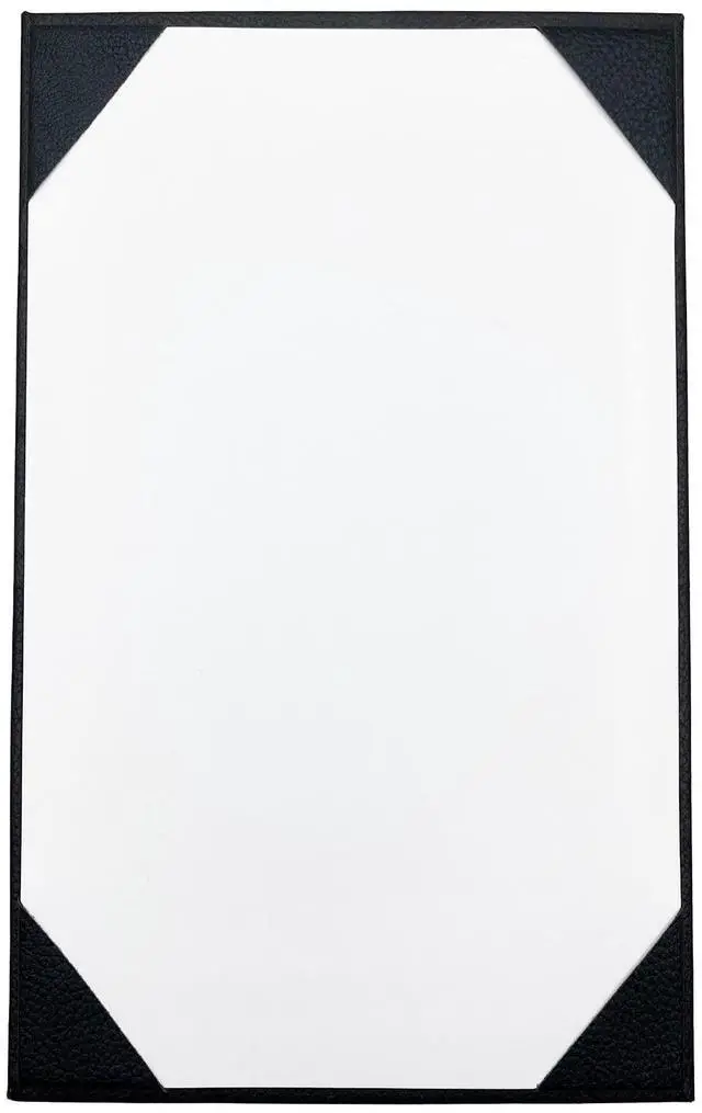 Main image of Menu Holders Made of Premium Faux Leather - Single Panel (10-Pack) s Single Page (Black, 8.5" x 14")