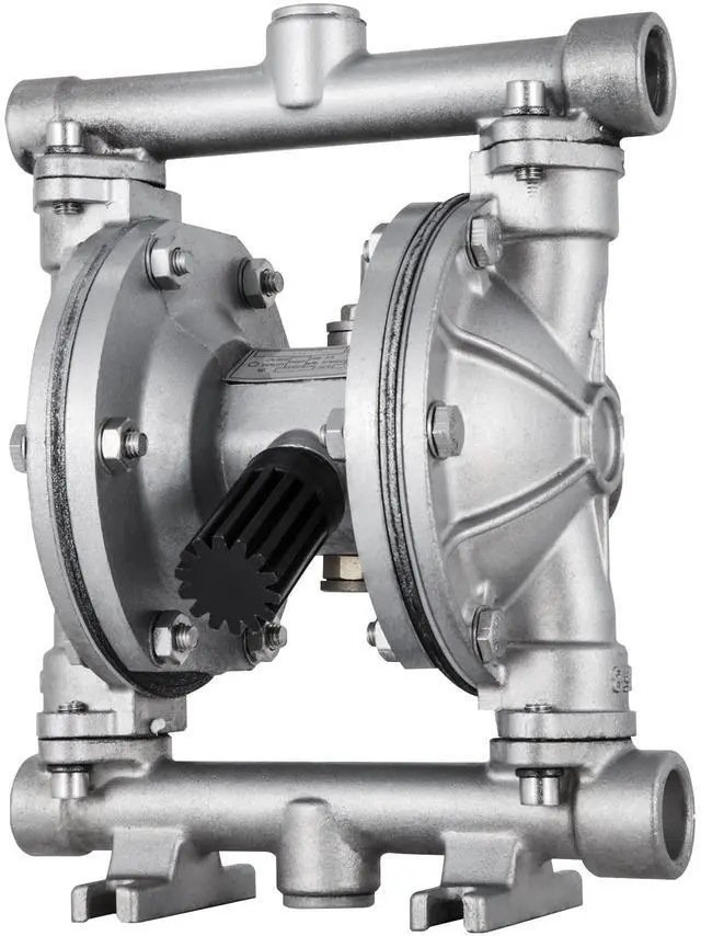Main image of Air-Operated Double Diaphragm Pump, 1/2 in Inlet & Outlet, Stainless Steel Body, 8.8 GPM & Max 120PSI, PTFE Diaphragm Pneumatic Transfer Pump for Petroleum, Diesel, Oil & Low Viscosity Fluids