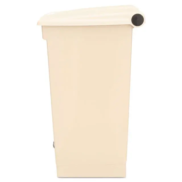 Alt view image 3 of 6 - Rubbermaid Commercial Fire-Safe Step-On Receptacle, Rectangular, Polyethylene, 18 Gallons, Beige (614500BG)