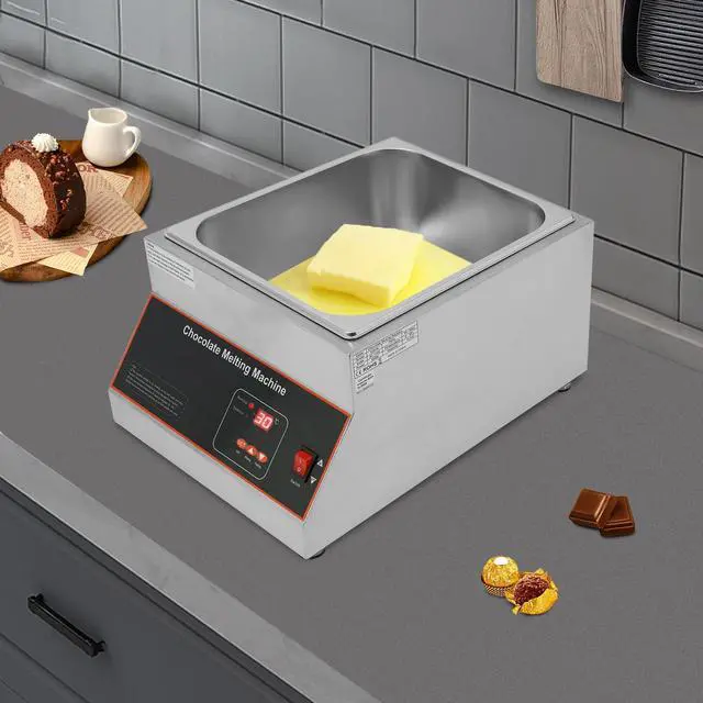Alt view image 2 of 6 - Chocolate Melting Pot, 500W 12kg/26.5lbs Electric Chocolate Tempering Machine, Stainless Steel Commercial Chocolate Melter Food Warmer for Catering Restaurant, 1 Tank, 32-203°F