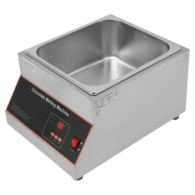 Alt view image 6 of 6 - Chocolate Melting Pot, 500W 12kg/26.5lbs Electric Chocolate Tempering Machine, Stainless Steel Commercial Chocolate Melter Food Warmer for Catering Restaurant, 1 Tank, 32-203°F