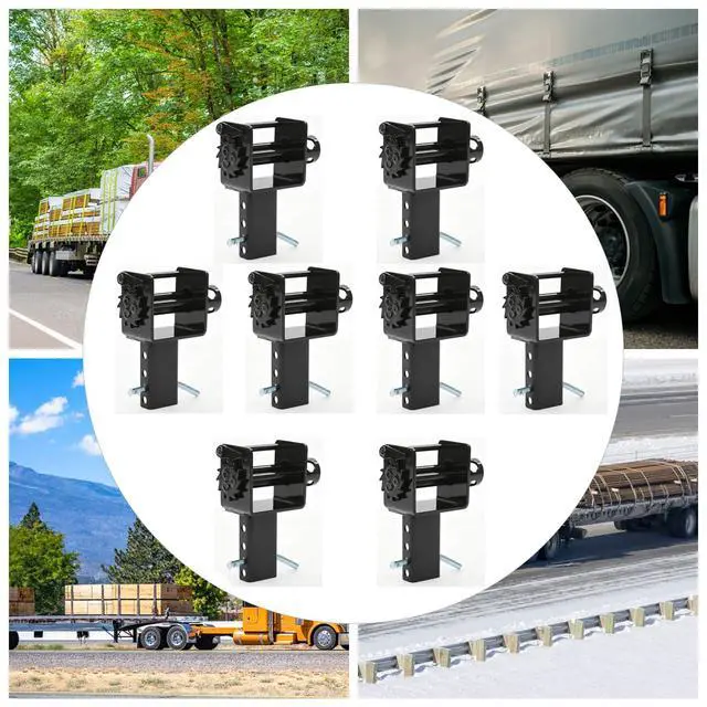 Alt view image 2 of 6 - Trailer Stake Pocket Winch, 8Pcs Stake Pocket Ratchet Straps, Working Load Limit 5,400Lbs and Breaking Strength 16,200Lbs, for Trailer Transport Scenarios, Logistics, Freight, Other Industries