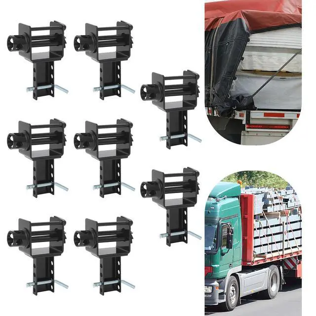 Alt view image 4 of 6 - Trailer Stake Pocket Winch, 8Pcs Stake Pocket Ratchet Straps, Working Load Limit 5,400Lbs and Breaking Strength 16,200Lbs, for Trailer Transport Scenarios, Logistics, Freight, Other Industries