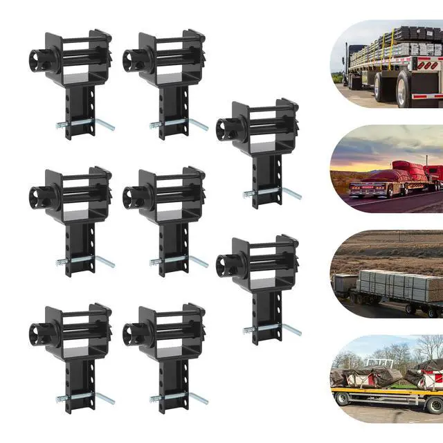 Alt view image 5 of 6 - Trailer Stake Pocket Winch, 8Pcs Stake Pocket Ratchet Straps, Working Load Limit 5,400Lbs and Breaking Strength 16,200Lbs, for Trailer Transport Scenarios, Logistics, Freight, Other Industries