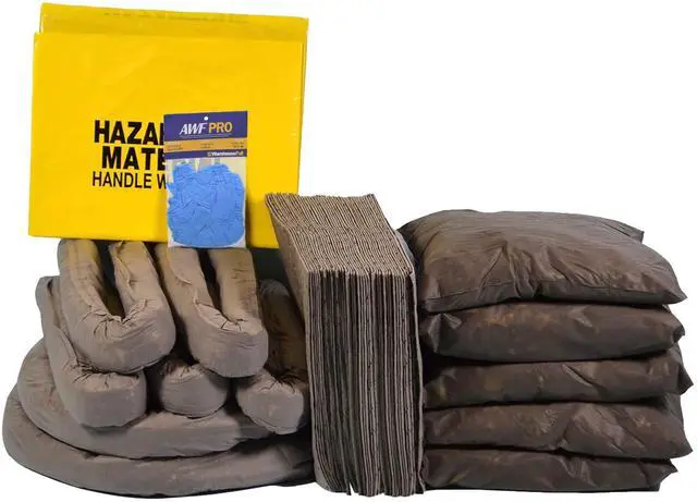 Main image of 30 Gallon Universal Spill Kit Refill - 78 Pieces. Includes Universal Socks, Pads & Pillows, & Accessories