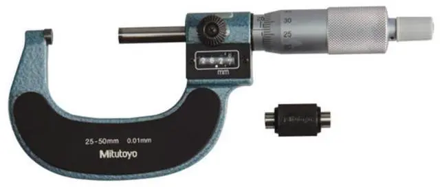 Main image of 193-114 Digit Outside Micrometer, Ratchet Stop, 75-100mm Range, 0.001mm Graduation, +/-0.003mm Accuracy