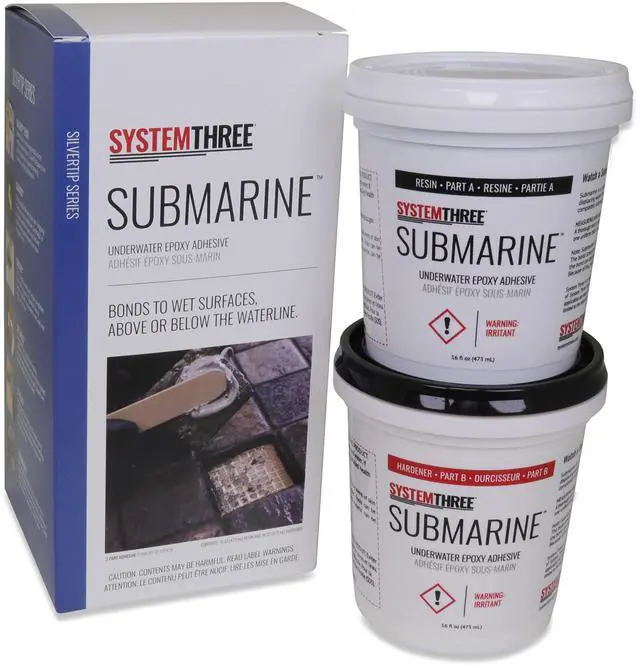 Main image of System Three Submarine Underwater Epoxy Paste Adhesive, Quart Kit