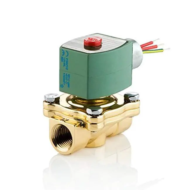 Main image of 8210G095-24/60 Brass Body Pilot Operated General Service Solenoid Valve, 3/4" Pipe Size, 2-Way Normally Closed, Nitrile Butylene Sealing, 3/4" Orifice, 5 Cv Flow, 24V/60 Hz