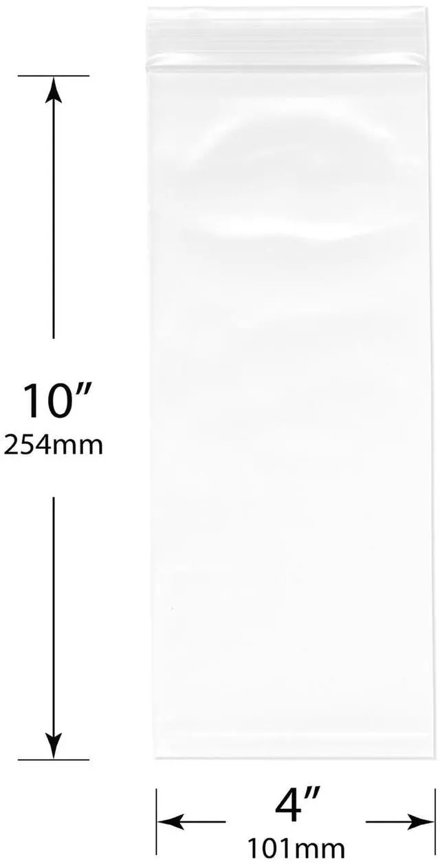Alt view image 2 of 4 - 4" x 10" (Case of 2,000), 4 Mil Heavy Duty Zipper Reclosable Plastic Bags