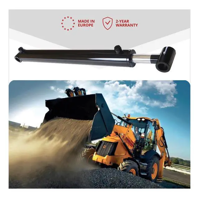 Alt view image 3 of 6 - Magister Hydraulic Cylinder 1.75" Bore x 14" Stroke, Loader Welded Hydraulic Ram with Cross Tube Ends, Double Acting Hydraulic Piston 3500 PSI (WLD 1.75x14)