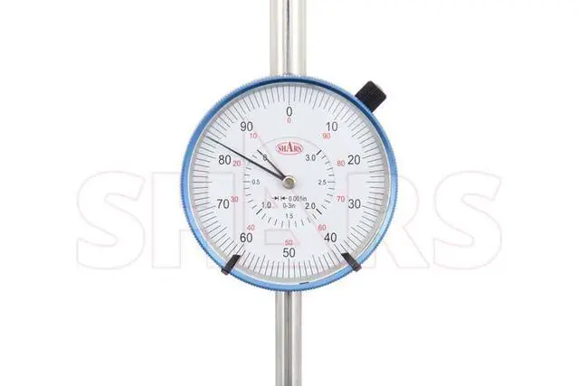 Alt view image 2 of 6 - 3" High Precision Large White Dial Indicator, 0.001" Graduation, 0-100 Reading AGD3 NEW 303-3216 R