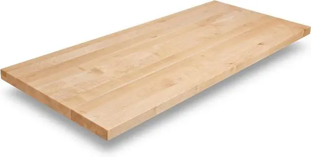 Main image of Solid Maple Butcher Block Countertop - 1.5 Thick Hardwood Work Surface for Kitchen, Workbench, Desk, Cart, or DIY Tabletop (60"L x 24"W)