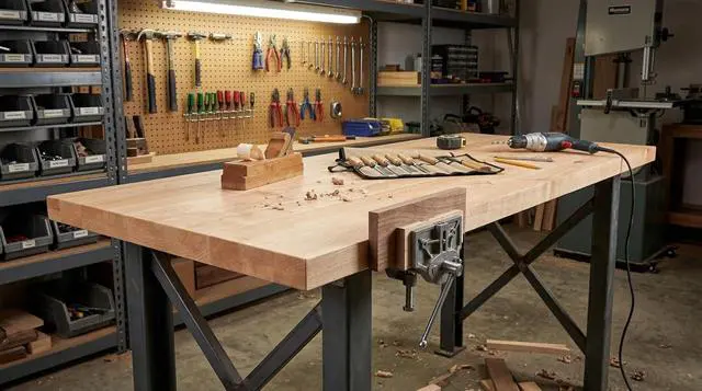 Alt view image 4 of 6 - Solid Maple Butcher Block Countertop - 1.5 Thick Hardwood Work Surface for Kitchen, Workbench, Desk, Cart, or DIY Tabletop (60"L x 24"W)
